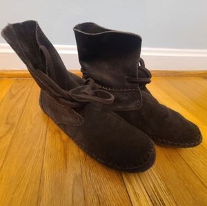 Suede booties from Toms